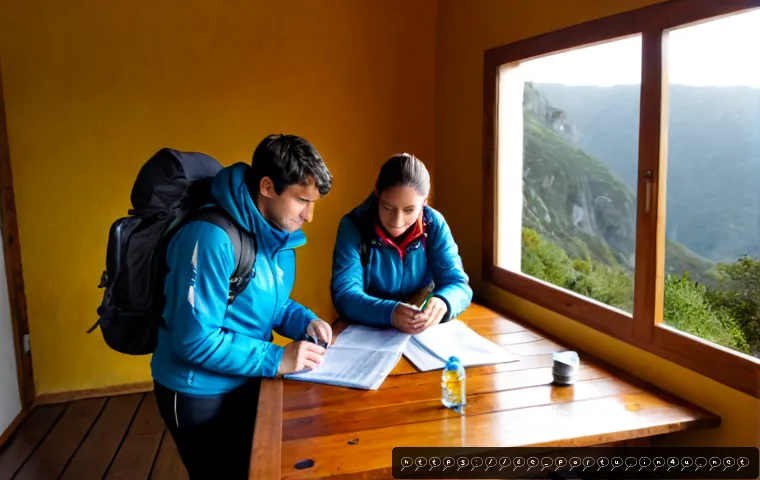 포르투갈 내셔널 파크 방문 팁 - Photorealistic travel planning scene for visiting Portugal’s Peneda-Gerês National Park, a German co...